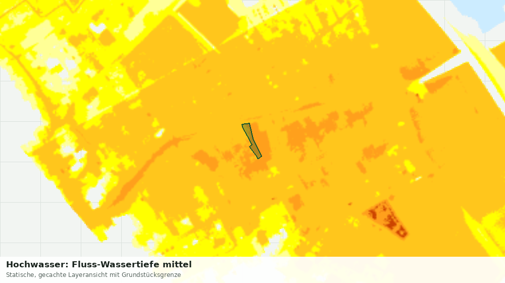 Statische Kartenansicht: Hochwasser: Fluss-Wassertiefe mittel
