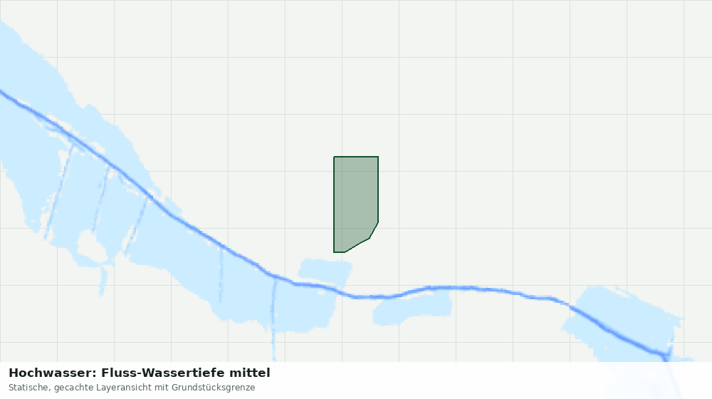 Statische Kartenansicht: Hochwasser: Fluss-Wassertiefe mittel