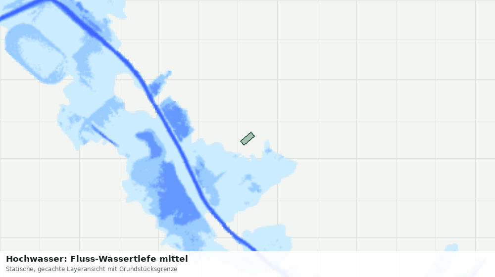 Statische Kartenansicht: Hochwasser: Fluss-Wassertiefe mittel