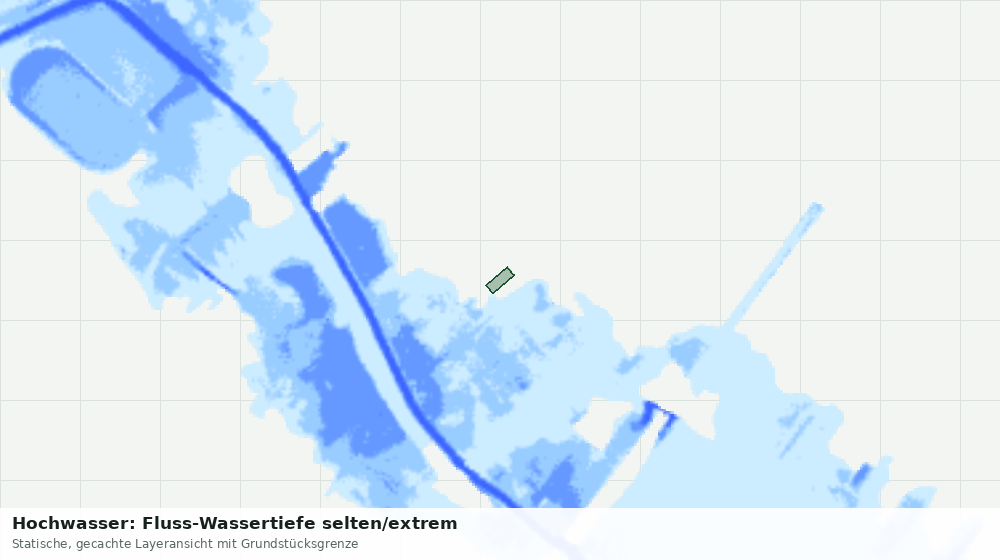 Statische Kartenansicht: Hochwasser: Fluss-Wassertiefe selten/extrem