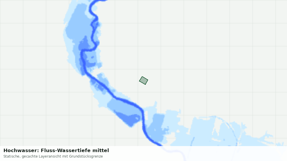 Statische Kartenansicht: Hochwasser: Fluss-Wassertiefe mittel