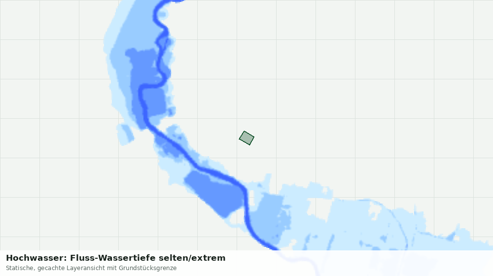 Statische Kartenansicht: Hochwasser: Fluss-Wassertiefe selten/extrem