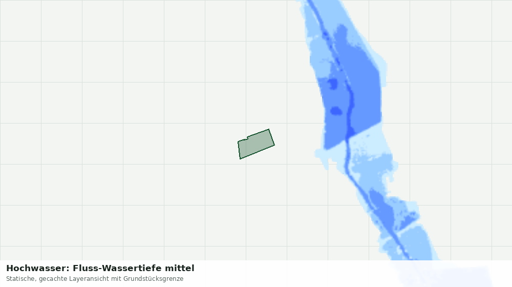 Statische Kartenansicht: Hochwasser: Fluss-Wassertiefe mittel