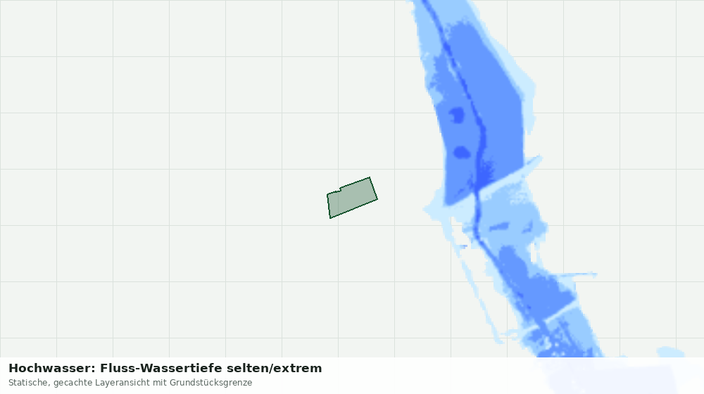 Statische Kartenansicht: Hochwasser: Fluss-Wassertiefe selten/extrem