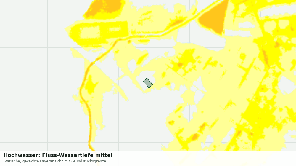 Statische Kartenansicht: Hochwasser: Fluss-Wassertiefe mittel