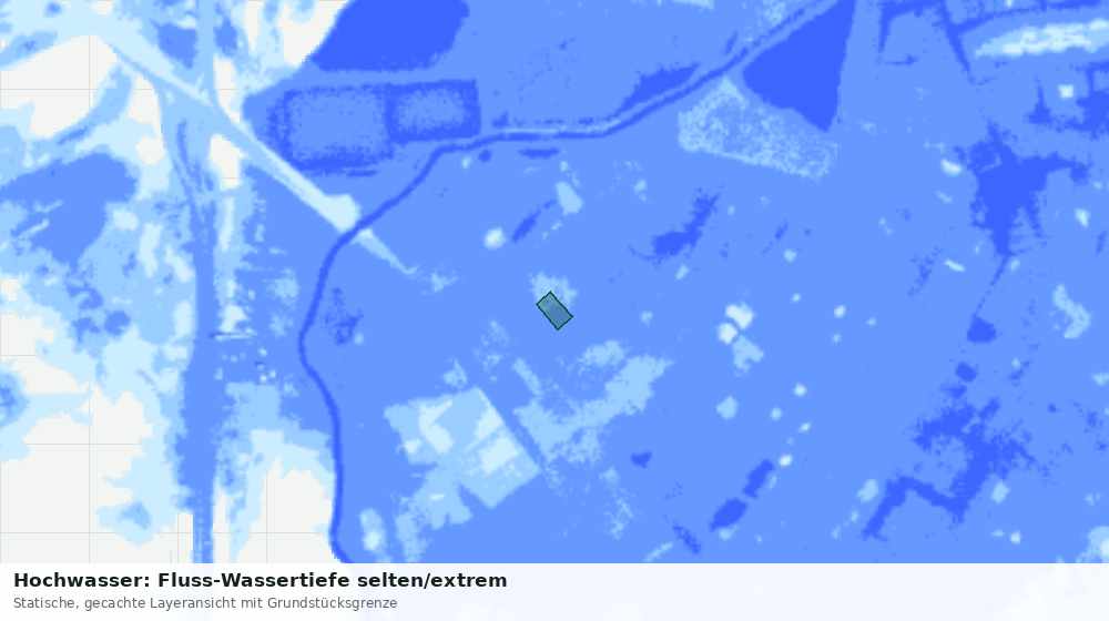 Statische Kartenansicht: Hochwasser: Fluss-Wassertiefe selten/extrem