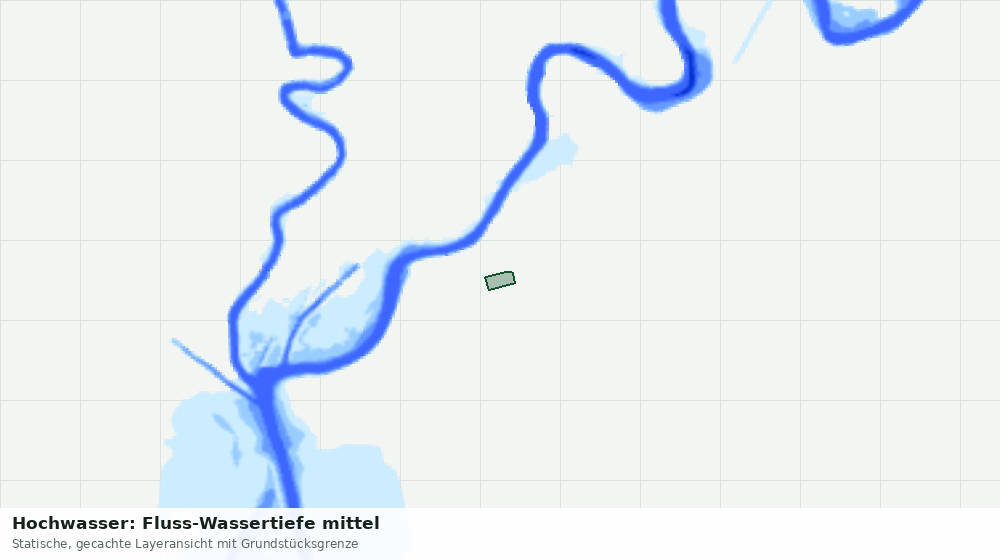 Statische Kartenansicht: Hochwasser: Fluss-Wassertiefe mittel