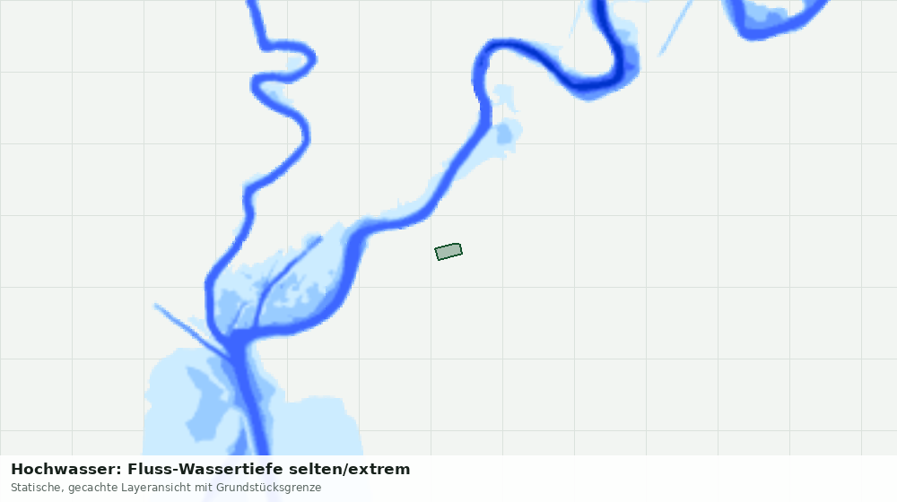Statische Kartenansicht: Hochwasser: Fluss-Wassertiefe selten/extrem