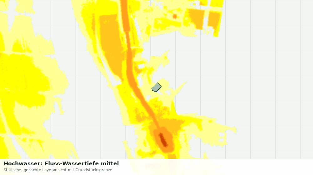 Statische Kartenansicht: Hochwasser: Fluss-Wassertiefe mittel
