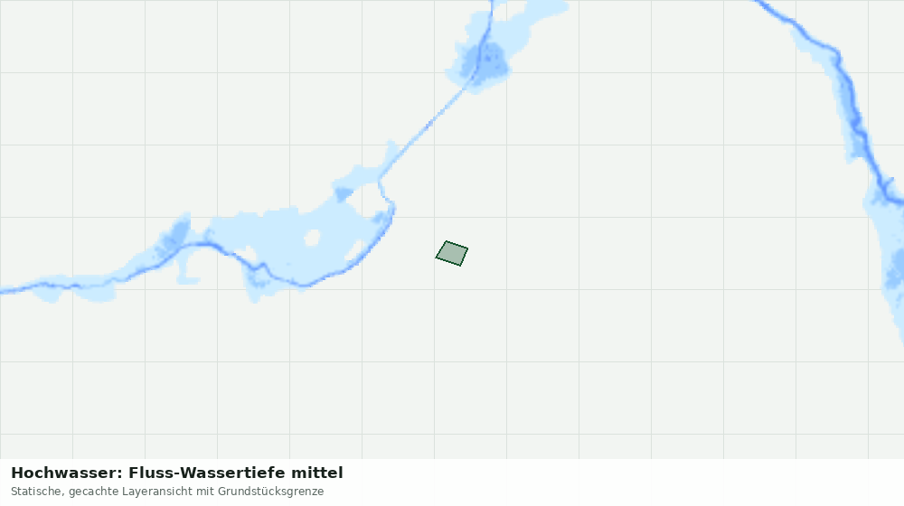 Statische Kartenansicht: Hochwasser: Fluss-Wassertiefe mittel