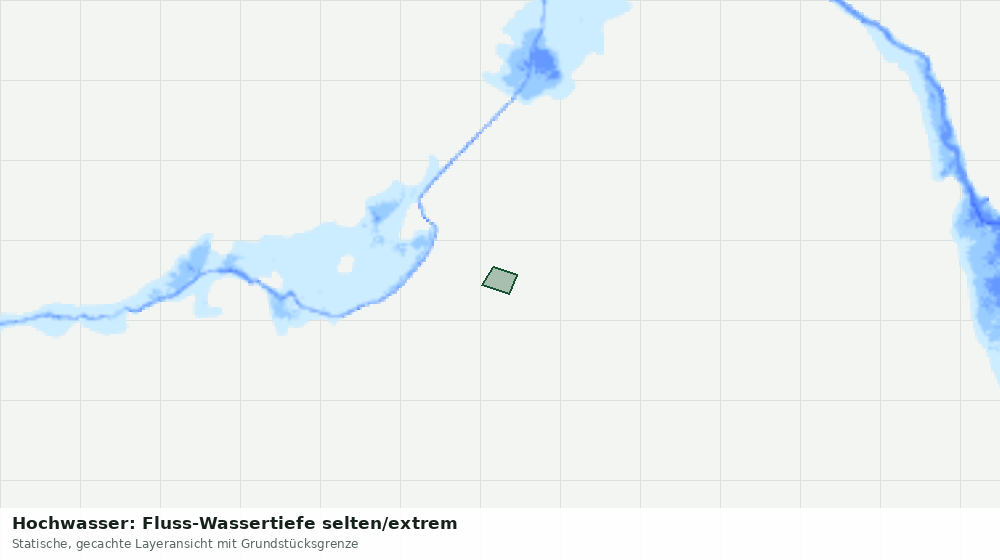 Statische Kartenansicht: Hochwasser: Fluss-Wassertiefe selten/extrem