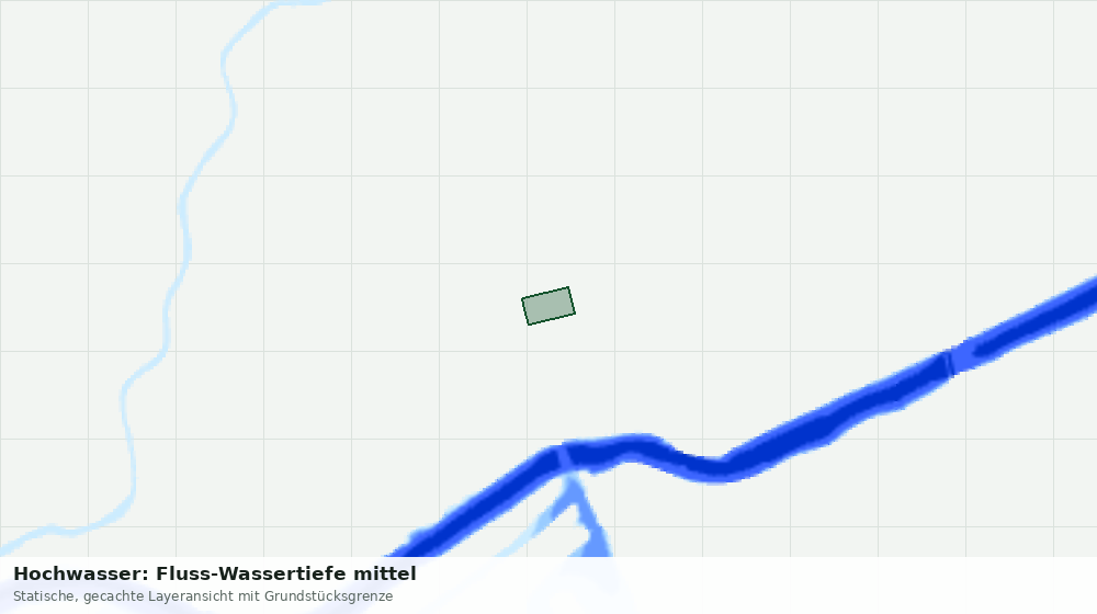 Statische Kartenansicht: Hochwasser: Fluss-Wassertiefe mittel