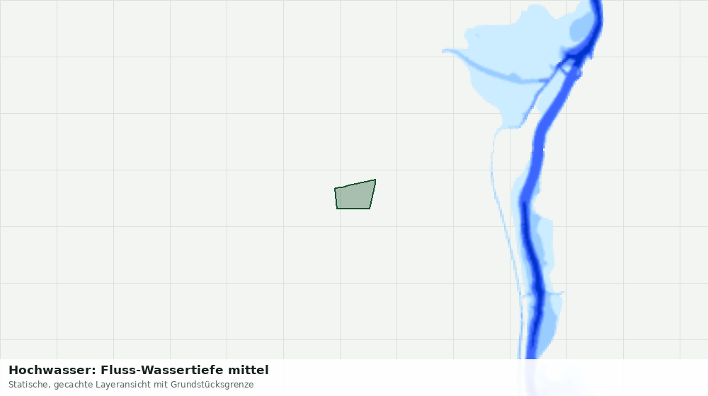 Statische Kartenansicht: Hochwasser: Fluss-Wassertiefe mittel