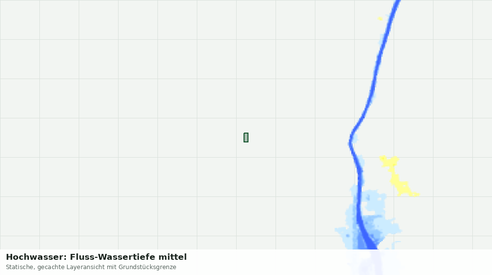 Statische Kartenansicht: Hochwasser: Fluss-Wassertiefe mittel