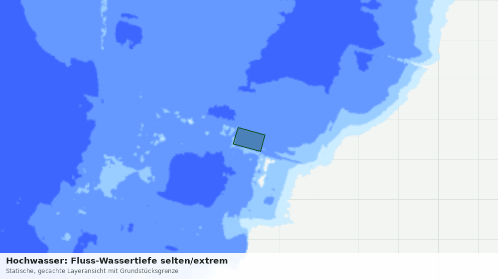 Statische Kartenansicht: Hochwasser: Fluss-Wassertiefe selten/extrem