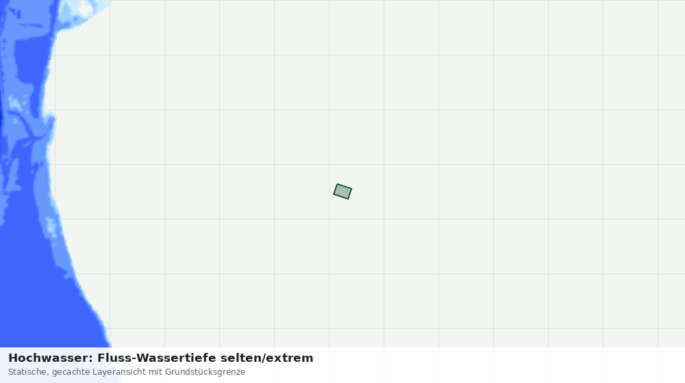 Statische Kartenansicht: Hochwasser: Fluss-Wassertiefe selten/extrem
