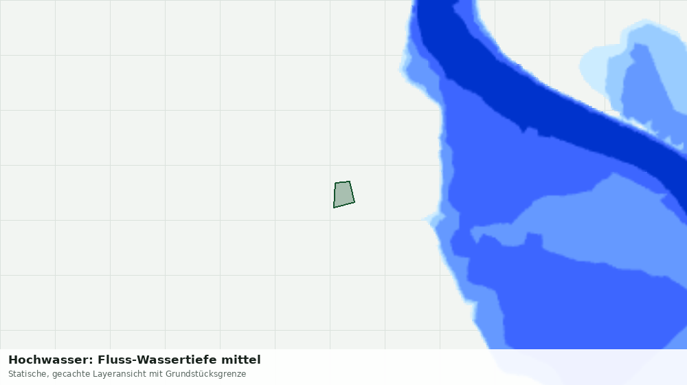 Statische Kartenansicht: Hochwasser: Fluss-Wassertiefe mittel