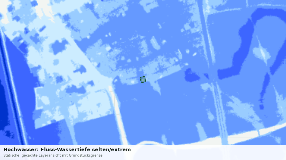 Statische Kartenansicht: Hochwasser: Fluss-Wassertiefe selten/extrem