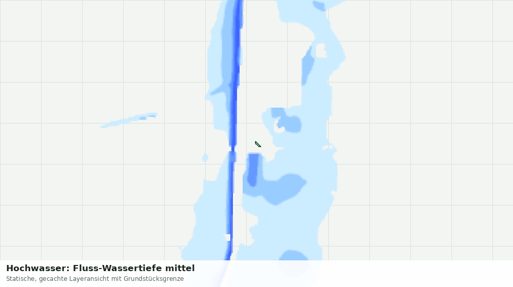 Statische Kartenansicht: Hochwasser: Fluss-Wassertiefe mittel
