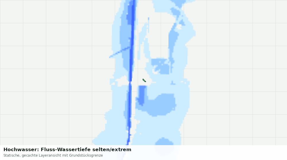 Statische Kartenansicht: Hochwasser: Fluss-Wassertiefe selten/extrem