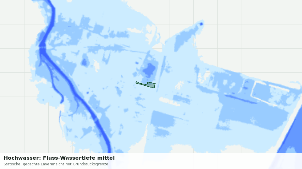 Statische Kartenansicht: Hochwasser: Fluss-Wassertiefe mittel