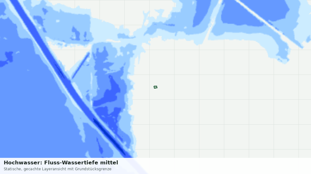 Statische Kartenansicht: Hochwasser: Fluss-Wassertiefe mittel