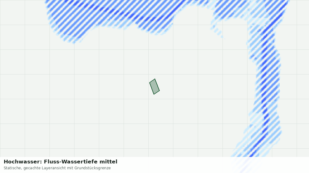 Statische Kartenansicht: Hochwasser: Fluss-Wassertiefe mittel