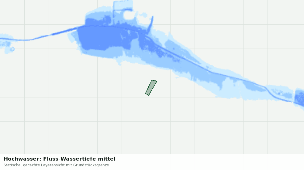 Statische Kartenansicht: Hochwasser: Fluss-Wassertiefe mittel