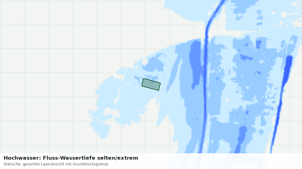 Statische Kartenansicht: Hochwasser: Fluss-Wassertiefe selten/extrem