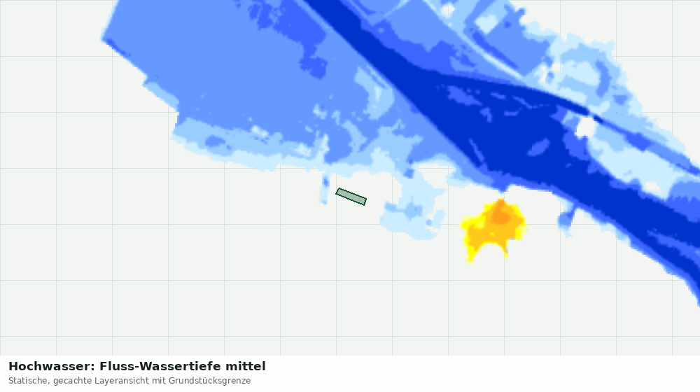 Statische Kartenansicht: Hochwasser: Fluss-Wassertiefe mittel