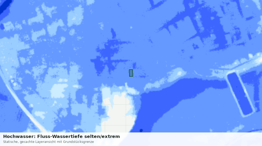 Statische Kartenansicht: Hochwasser: Fluss-Wassertiefe selten/extrem