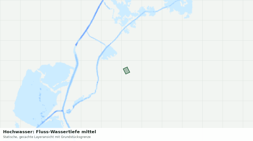 Statische Kartenansicht: Hochwasser: Fluss-Wassertiefe mittel