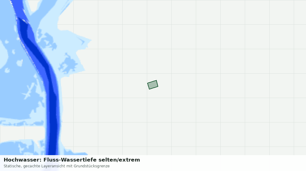 Statische Kartenansicht: Hochwasser: Fluss-Wassertiefe selten/extrem