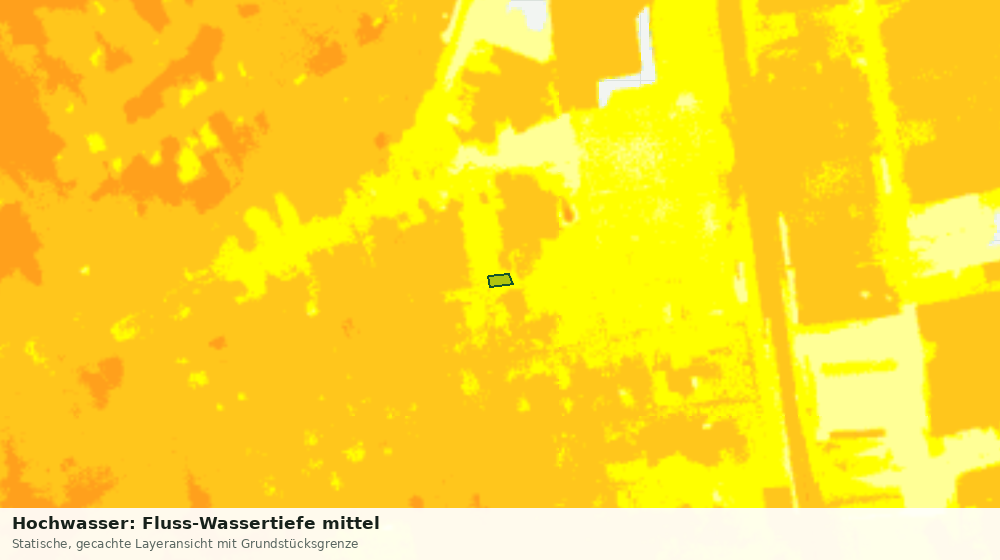 Statische Kartenansicht: Hochwasser: Fluss-Wassertiefe mittel