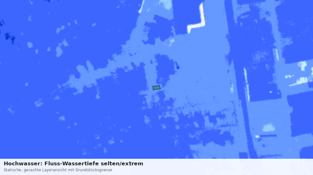 Statische Kartenansicht: Hochwasser: Fluss-Wassertiefe selten/extrem