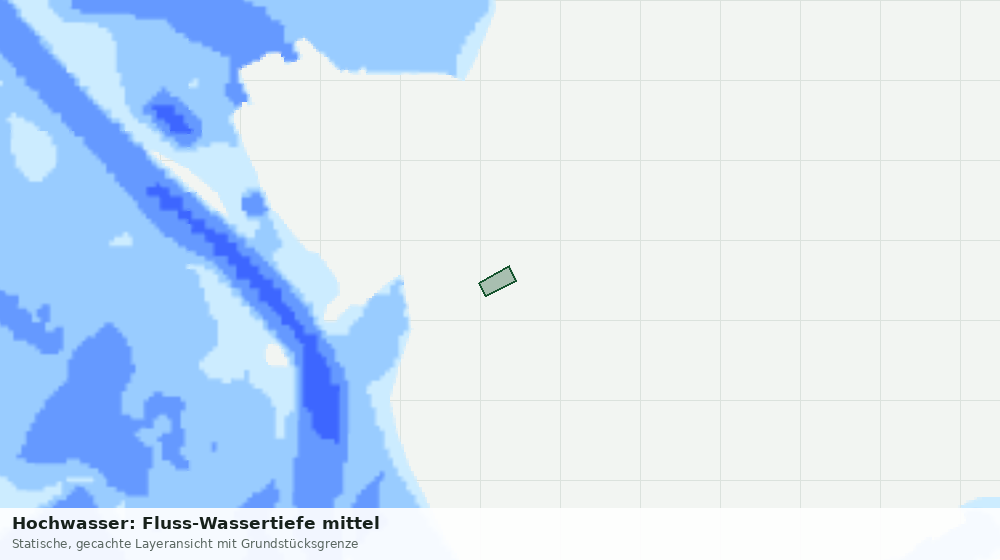 Statische Kartenansicht: Hochwasser: Fluss-Wassertiefe mittel