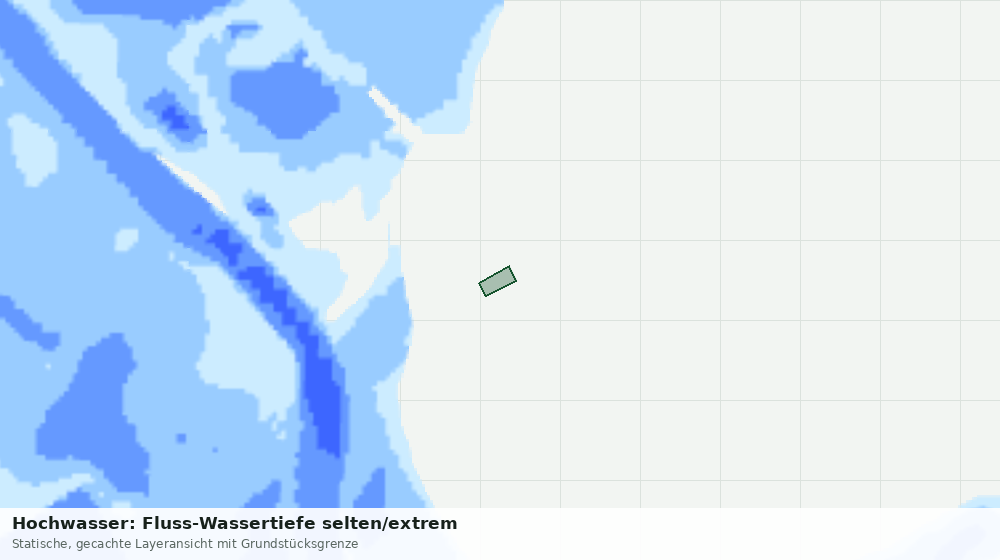 Statische Kartenansicht: Hochwasser: Fluss-Wassertiefe selten/extrem