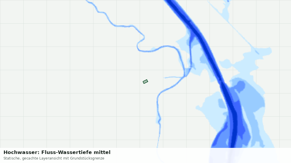 Statische Kartenansicht: Hochwasser: Fluss-Wassertiefe mittel