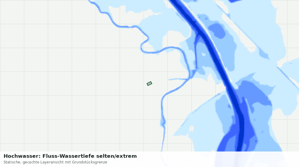 Statische Kartenansicht: Hochwasser: Fluss-Wassertiefe selten/extrem