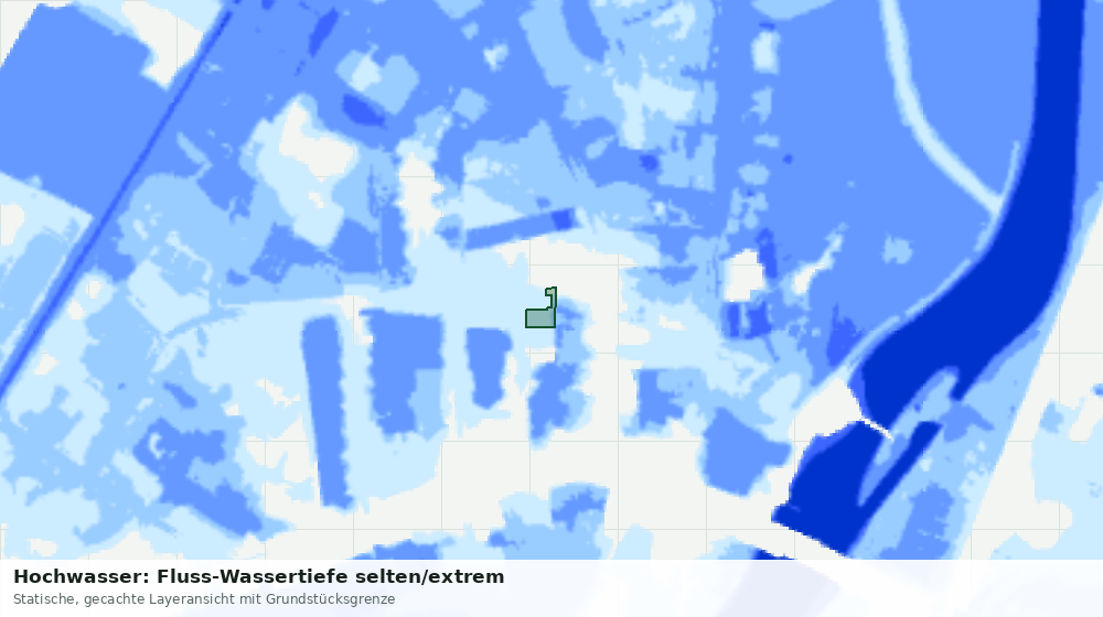 Statische Kartenansicht: Hochwasser: Fluss-Wassertiefe selten/extrem