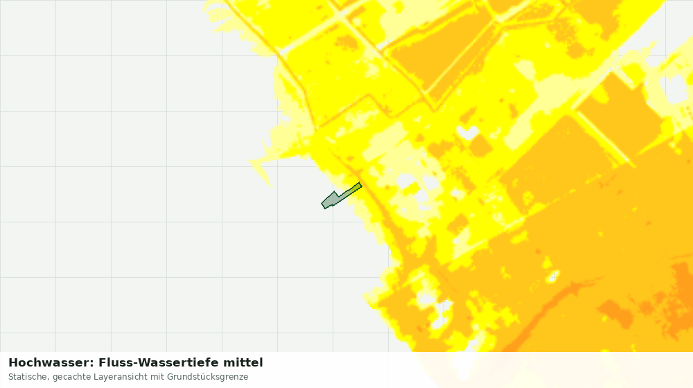 Statische Kartenansicht: Hochwasser: Fluss-Wassertiefe mittel