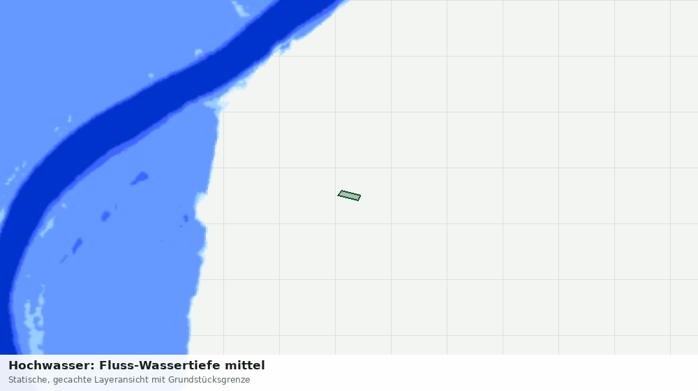 Statische Kartenansicht: Hochwasser: Fluss-Wassertiefe mittel