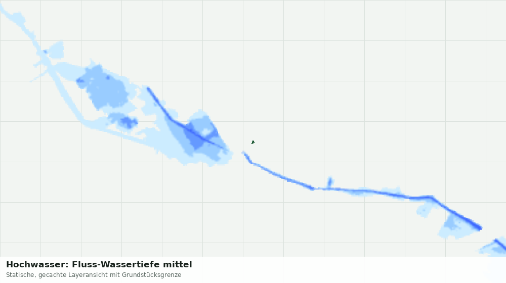 Statische Kartenansicht: Hochwasser: Fluss-Wassertiefe mittel