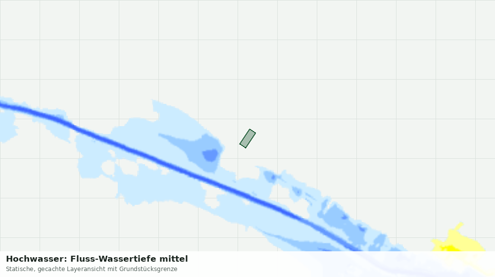 Statische Kartenansicht: Hochwasser: Fluss-Wassertiefe mittel