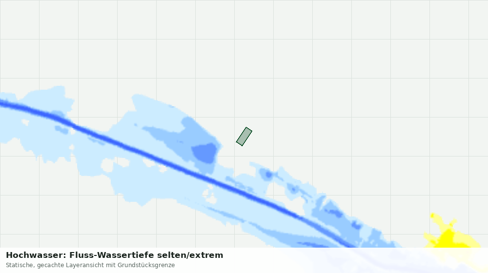 Statische Kartenansicht: Hochwasser: Fluss-Wassertiefe selten/extrem
