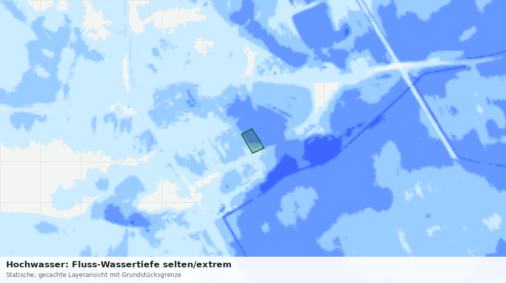 Statische Kartenansicht: Hochwasser: Fluss-Wassertiefe selten/extrem