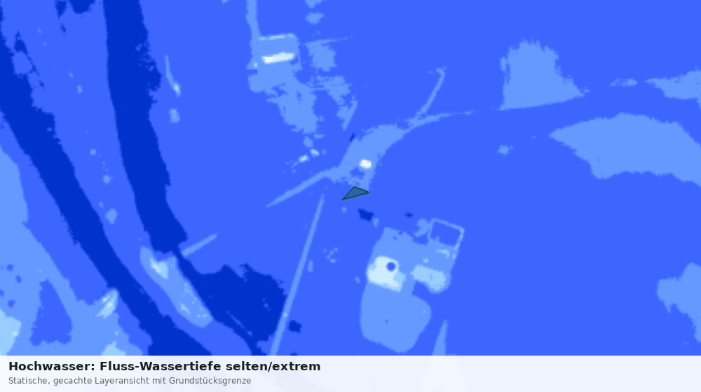 Statische Kartenansicht: Hochwasser: Fluss-Wassertiefe selten/extrem