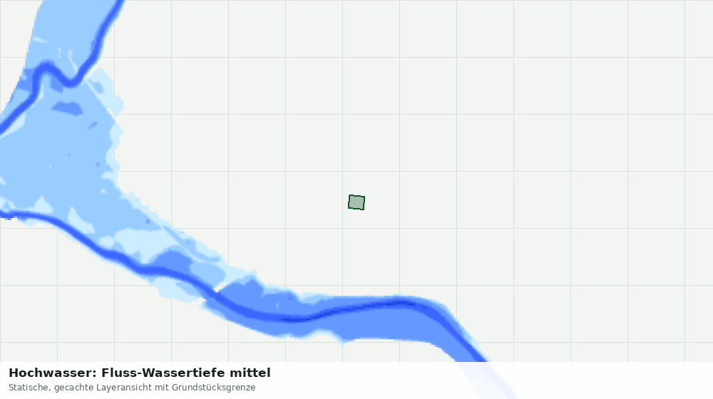 Statische Kartenansicht: Hochwasser: Fluss-Wassertiefe mittel
