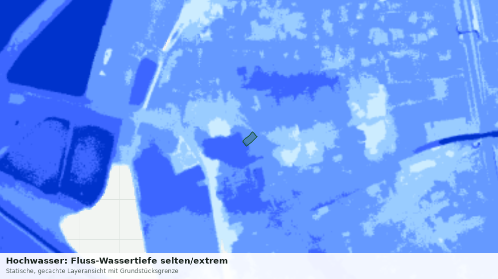 Statische Kartenansicht: Hochwasser: Fluss-Wassertiefe selten/extrem