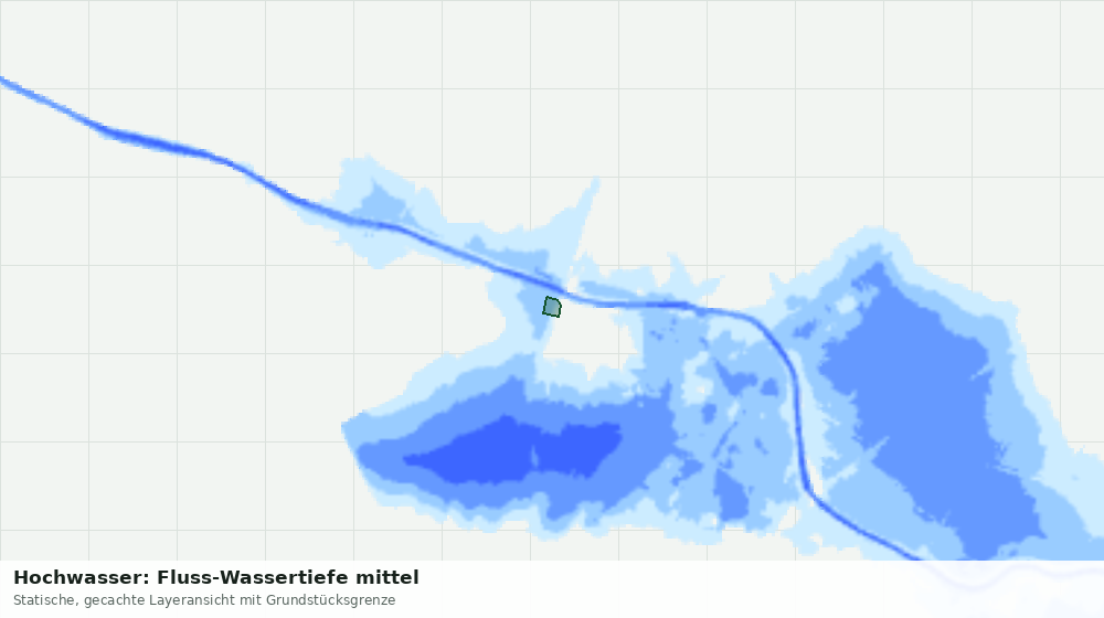 Statische Kartenansicht: Hochwasser: Fluss-Wassertiefe mittel